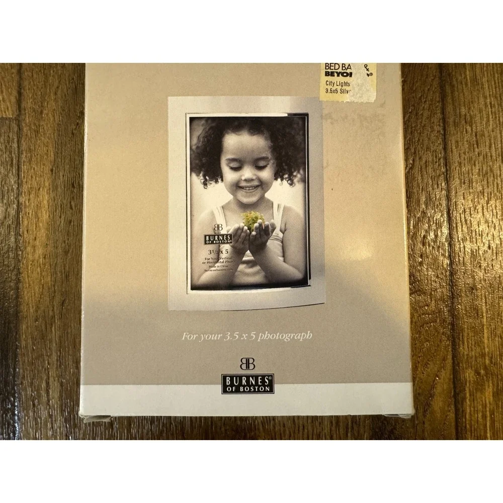 Burnes of Boston 3.5x5 Silver Metal Picture Photo Frame New Vertical‎ Horizontal